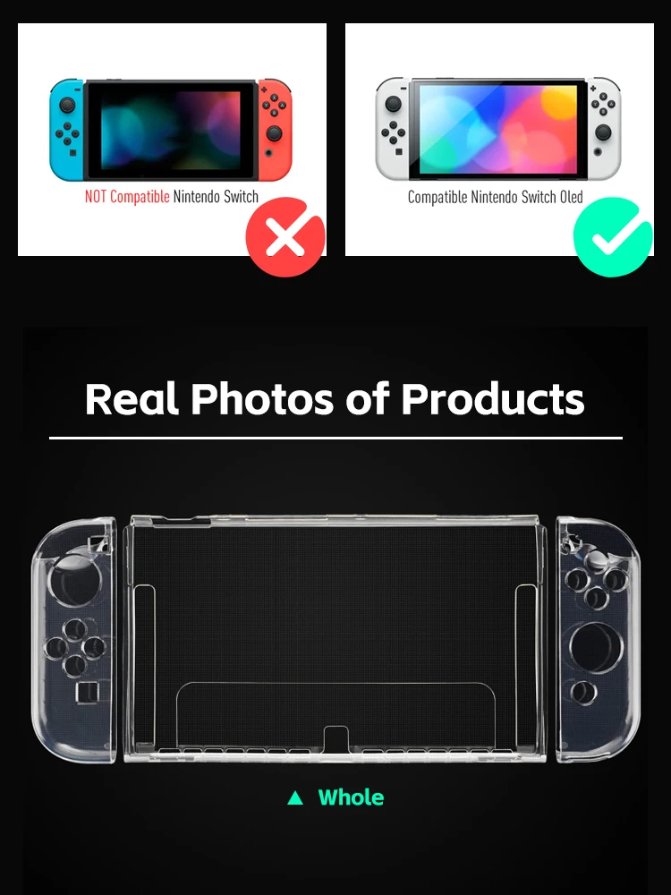 Data FrogTPU soft transparent shell protective case clear frame protector case for nintendo switch oled game console accessories