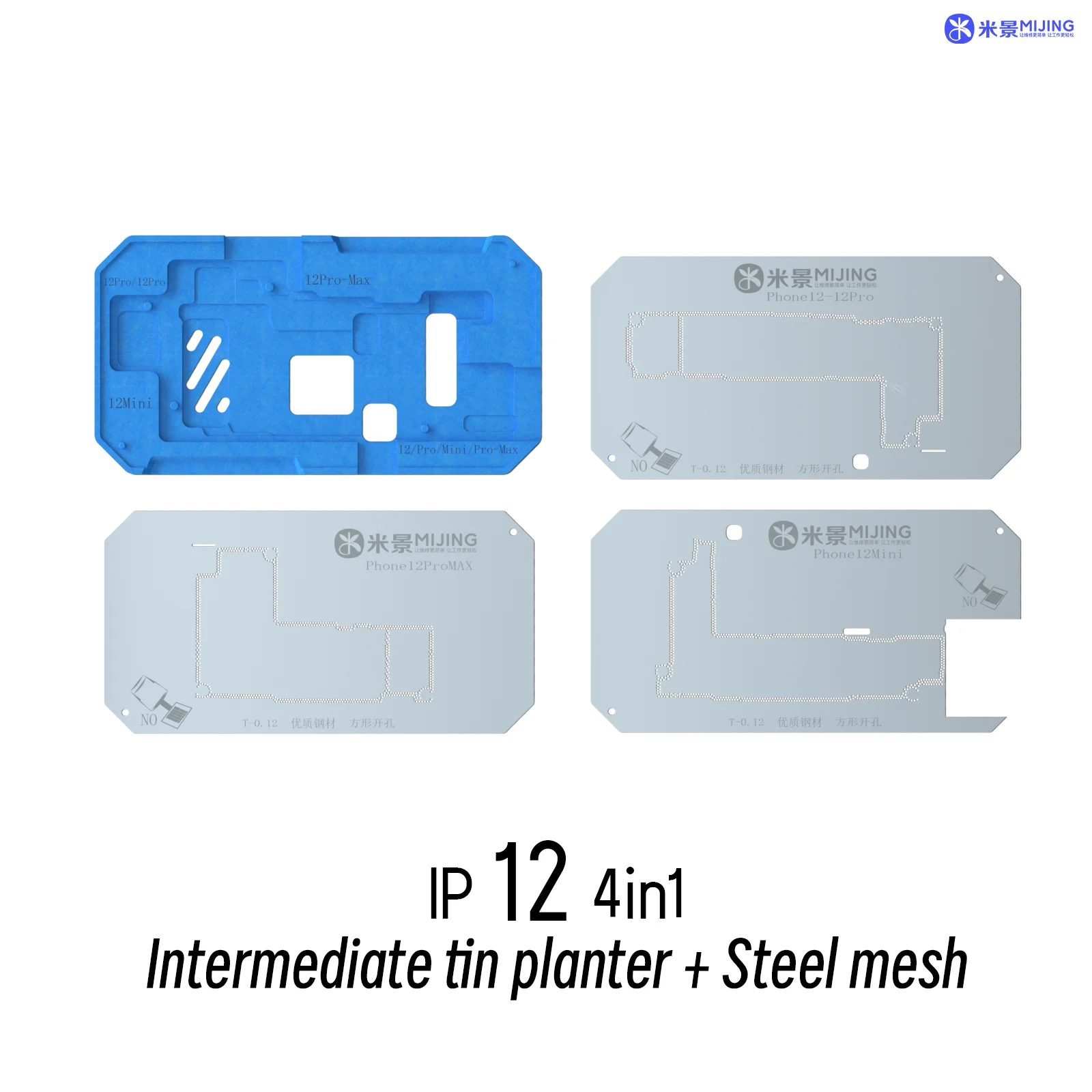 Mijing-Plataforma de plantilla reballing para iPhone X-15 Pro Max, accesorio de reparación de soldadura de placa base, Marco medio BGA, 22 en 1, Z20