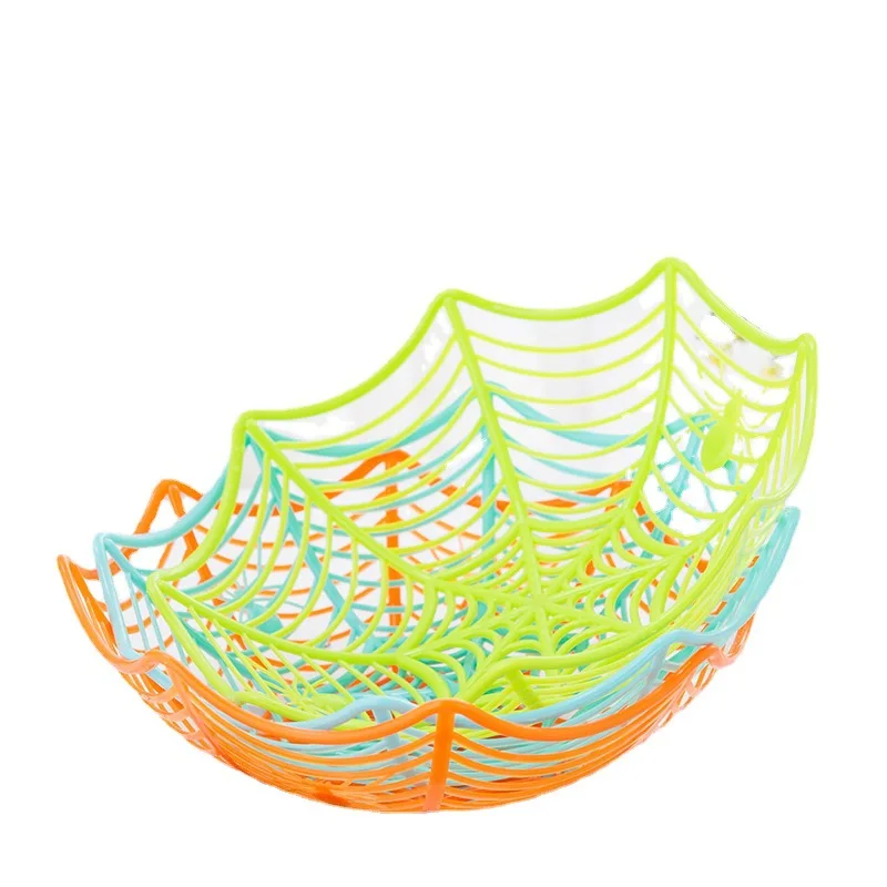 Halloween Spider Candy Basket Fruit Plate, Cartoon Festival Snack Storage Tray, Ghost Day Desktop Ornament