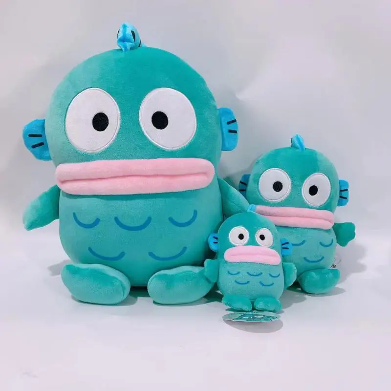 Original Hangyodon Series Octopus Sanrio Doll Pendant Plush Cute Bag Charm Hair Band Brooch Cartoon Kawaii Anime Toys Girl Gift