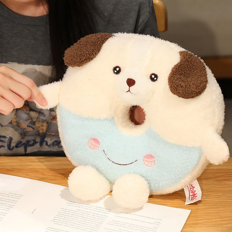 

Кавайные мягкие игрушки для собак, подушка в виде пончика, кукла, сиденье, диван, подушка, домашний декор, подарок на день рождения для детей, друзей