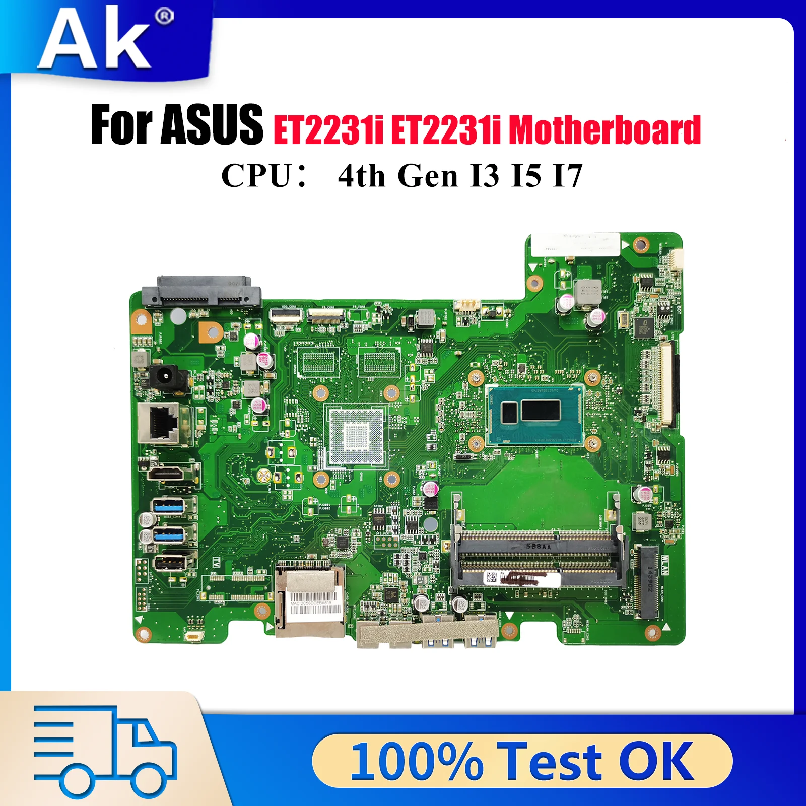

ET2231i Материнская плата для ноутбука ASUS AIO ET2231 ET2231i Материнская плата с процессором I3 I5 I7 100% тестирование ОК быстрая доставка Высокое качество
