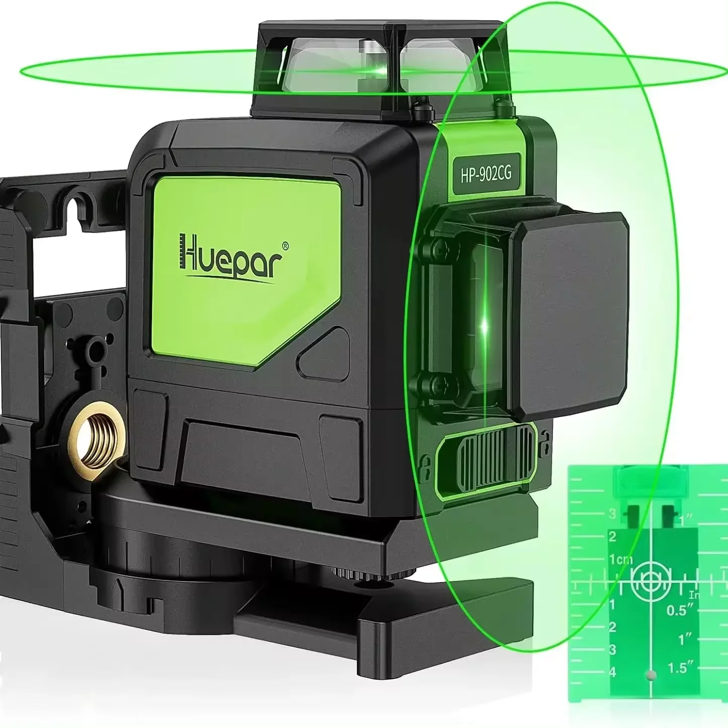 Huepar-ferramenta de Feixe Verde Autonivelante 902cg 360 ° Cross Line Laser Level com Modo de Pulso Switchable Horizontal e Vertical