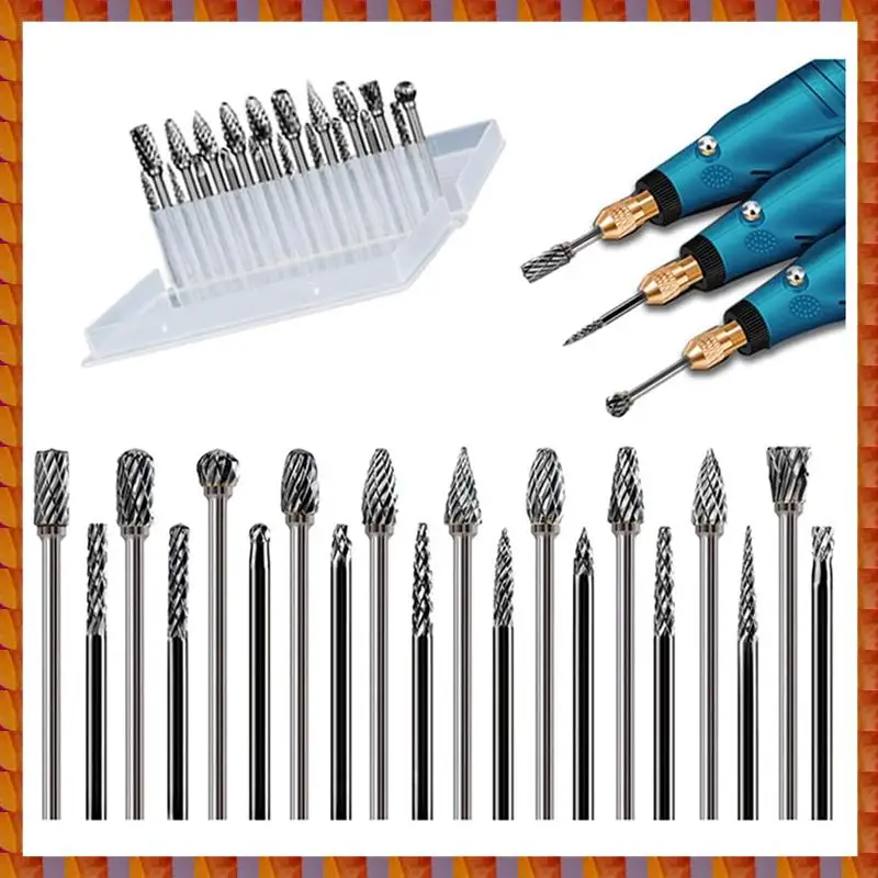 

DIDI Carbide Burr Set 1/8 Inch Shank Die Grinder Rotary Tool Rasp Bits Accessories For Woodworking Drilling Carving Engraving