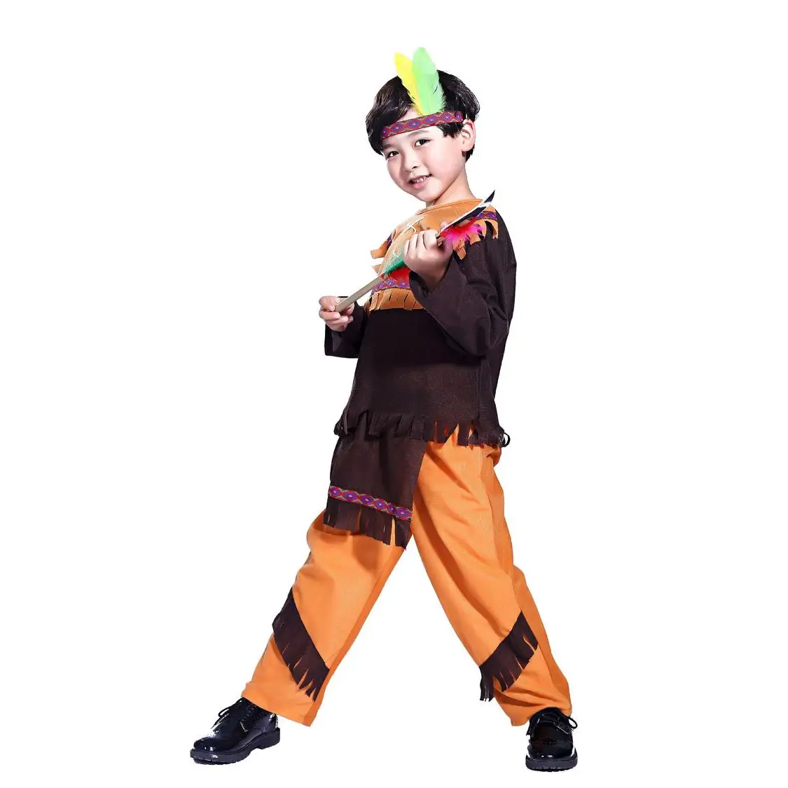 جديد أزياء الهالوين التأثيرية للأطفال والكبار الهندي حفلة تنكرية للرقص الاسمية أداء المسرح العرقي التقليدي