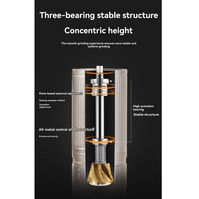 

A19F-Ручная кофемолка для кофейных зерен, ручная кофемолка, семижильный шлифовальный диск, итальянский дизайн