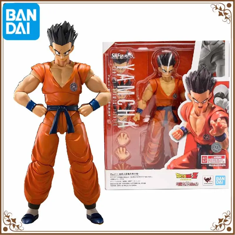 Bandai Dragon Ball Z S.H.Figuarts Yamcha ภาพเคลื่อนไหวอะนิเมะ Action Figure สําเร็จรูปชุดของขวัญของเล่นของขวัญ