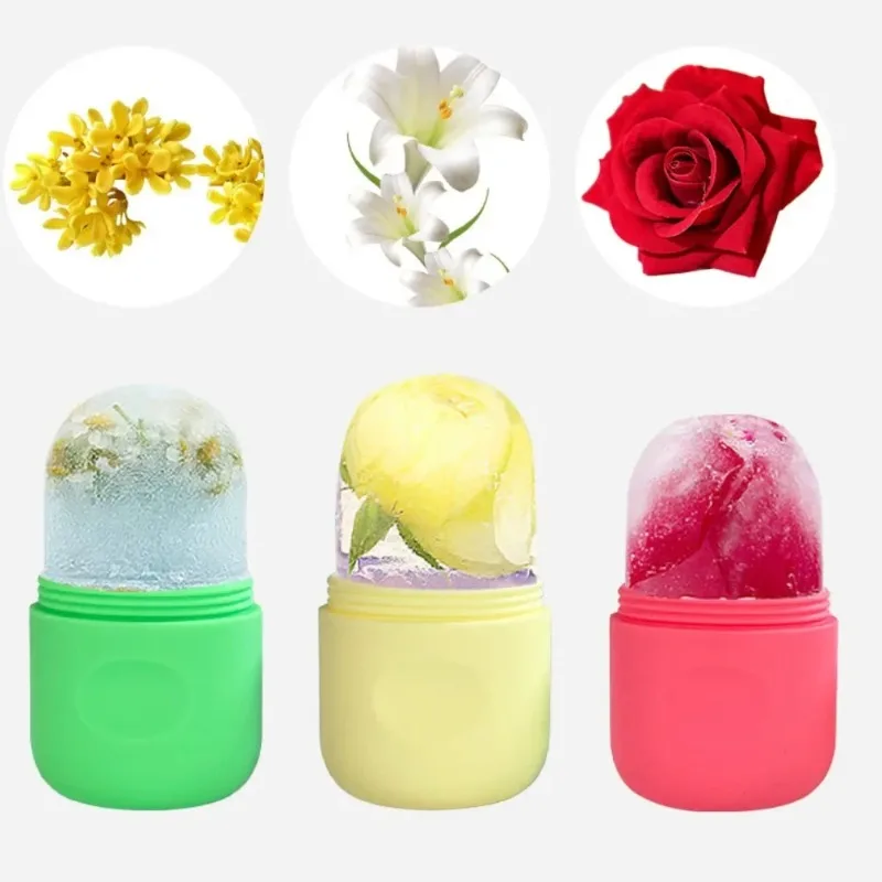 

Silicone Ice Facial Roller Face Lifting Contouring Tools Ice Cube Trays Ice Globe Balls Eye Body Massager Beauty Skin Care Tools