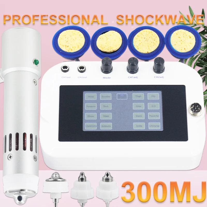 Professional Shock Wave Therapy Machine For ED Treatment Relieve Arm Elbow Pain EMS 300MJ Shockwave 10Heads Portable Massager