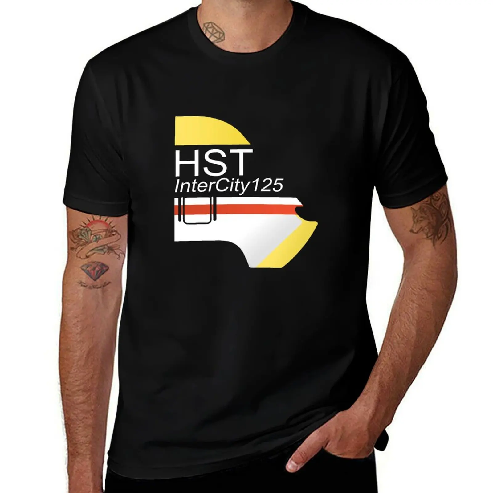 

HST InterCity 125 Class 43 Train T-Shirt men t shirt cotton 100% cotton t shirt man T-Shirt