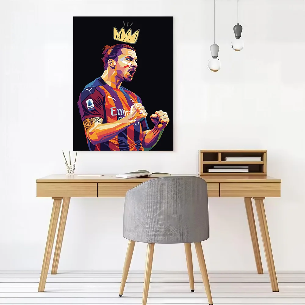 Zlatan Ibrahimović Pop Art Portrait Poster Customizable Printed Canvas Painting for Pictures Wall Art Interior Accessories Arts