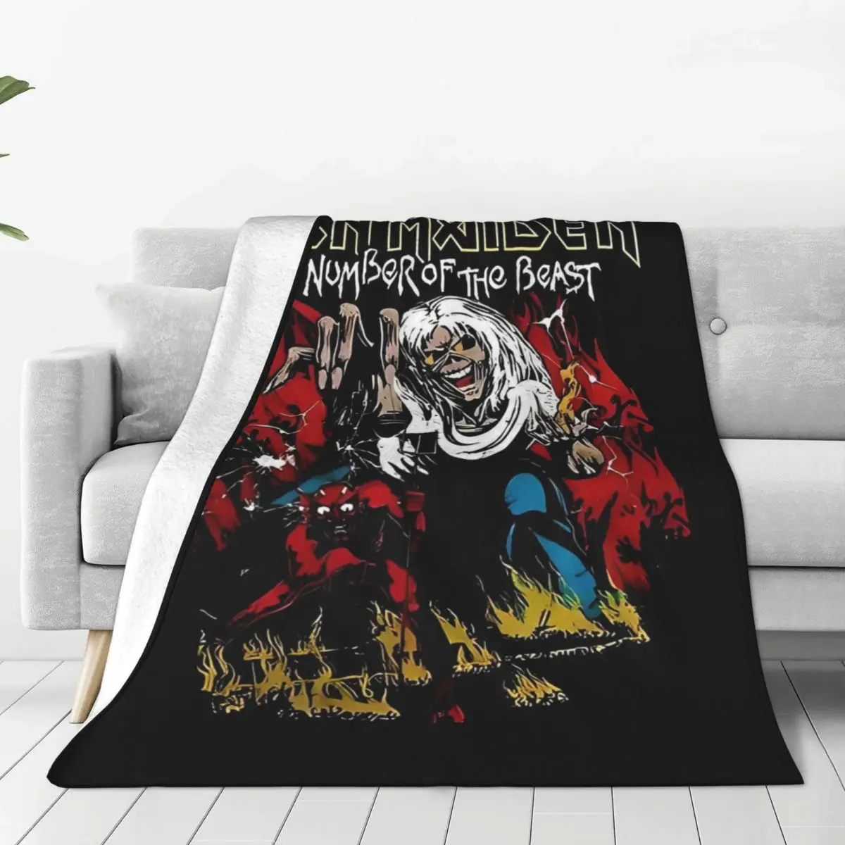 Iron Maidens Blankets Camping Flannel Throw Blanket For Couch Chair Warm Custom Quality Bedspread Gift