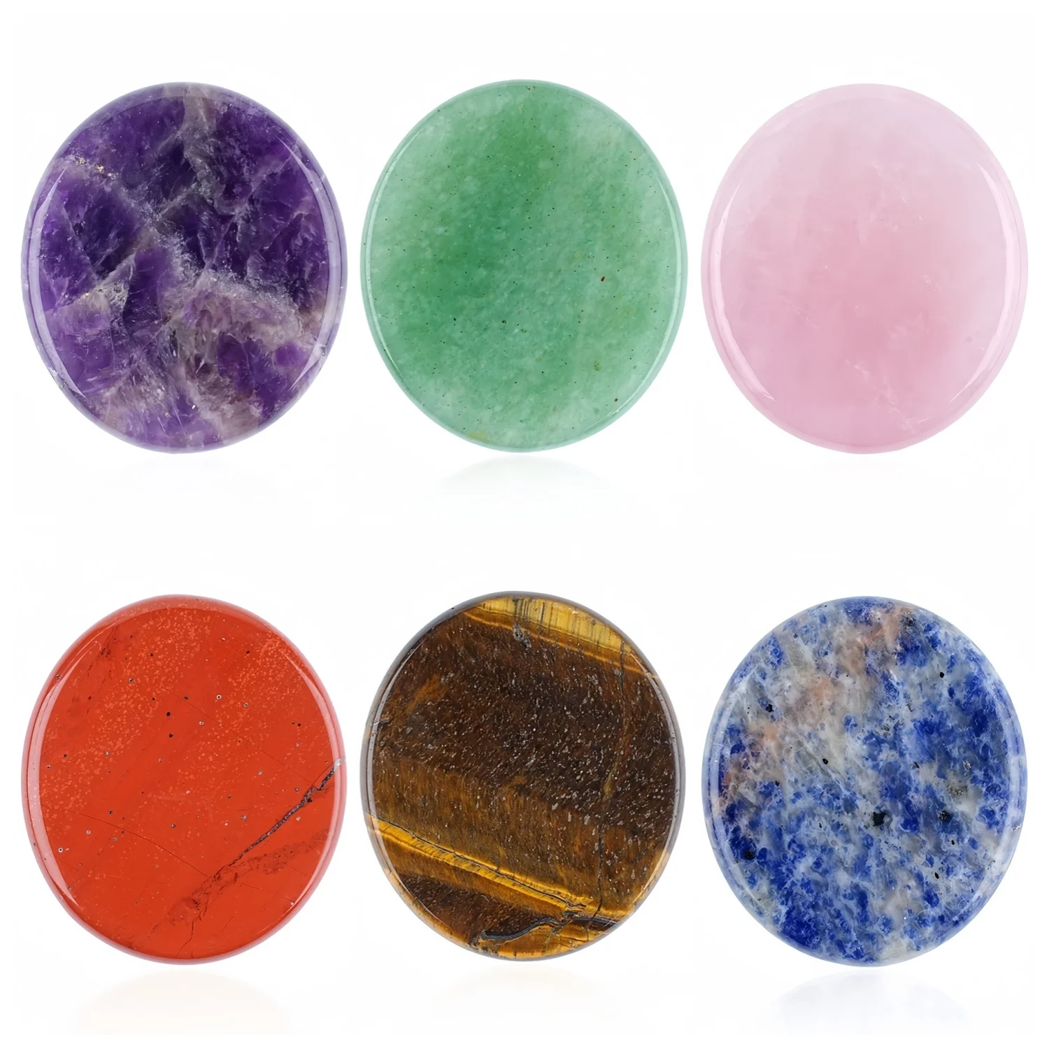Natural Gemstone Slice 42x48mm Handmade Craved Real Crystal Stone Disc for Home Decor DIY Craft Coaster Ornament Pendant - view 2