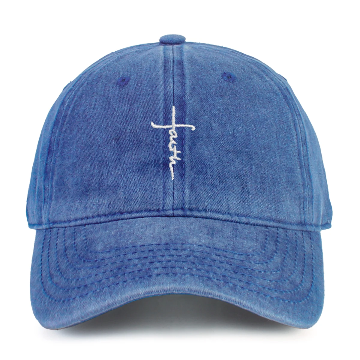 قبعة بيسبول قطنية مطرزة من فيث كروس، أزياء للجنسين، قبعة للأب القديم، حزام واقي من الشمس قابل للتعديل