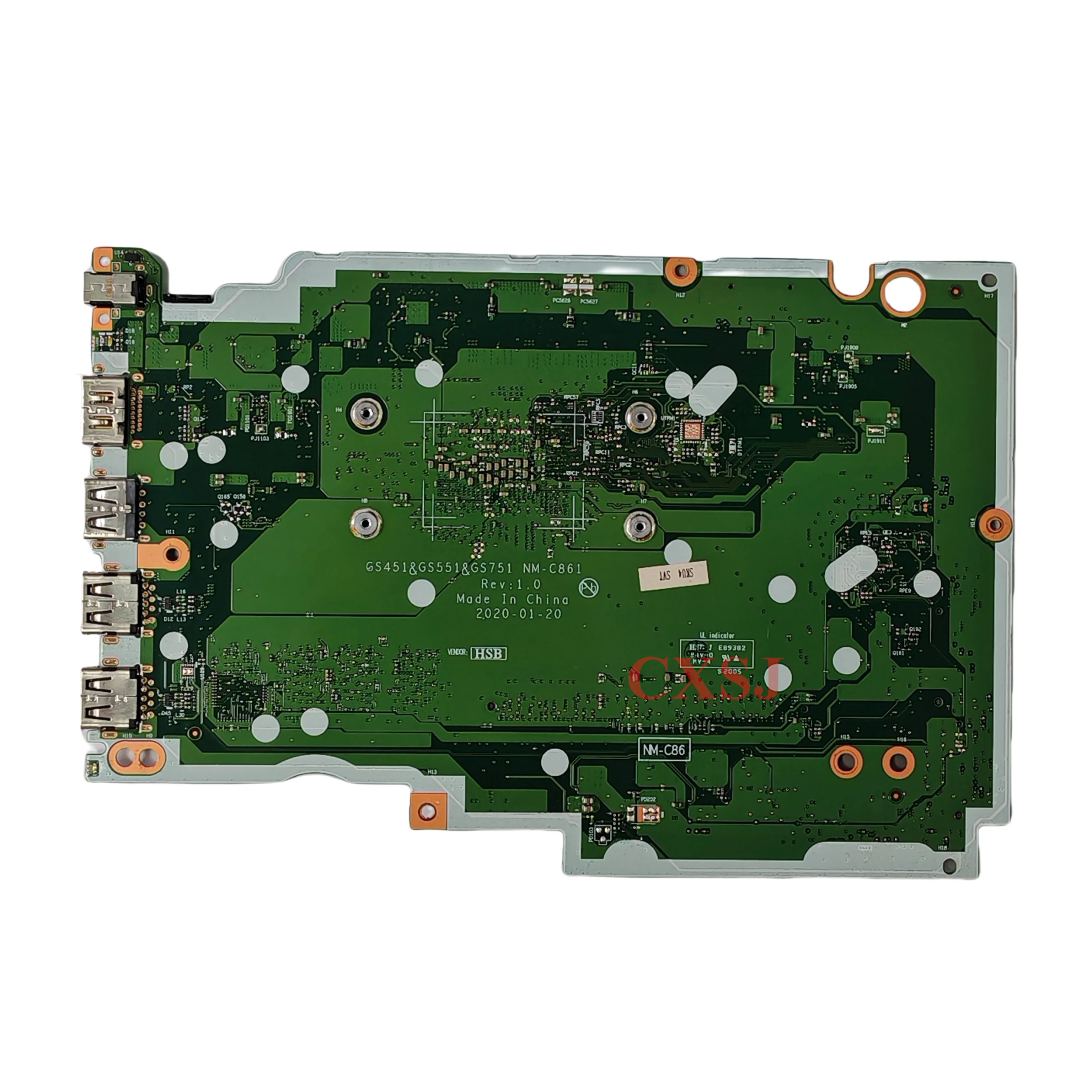 NM-C861 For Lenovo Ideapad 3-14ARE05 3-15ARE05 3-17ARE05 Laptop Motherboard With R3-4300 R5-4500 R7-4700 CPU 4GB-RAM 5B20S44300