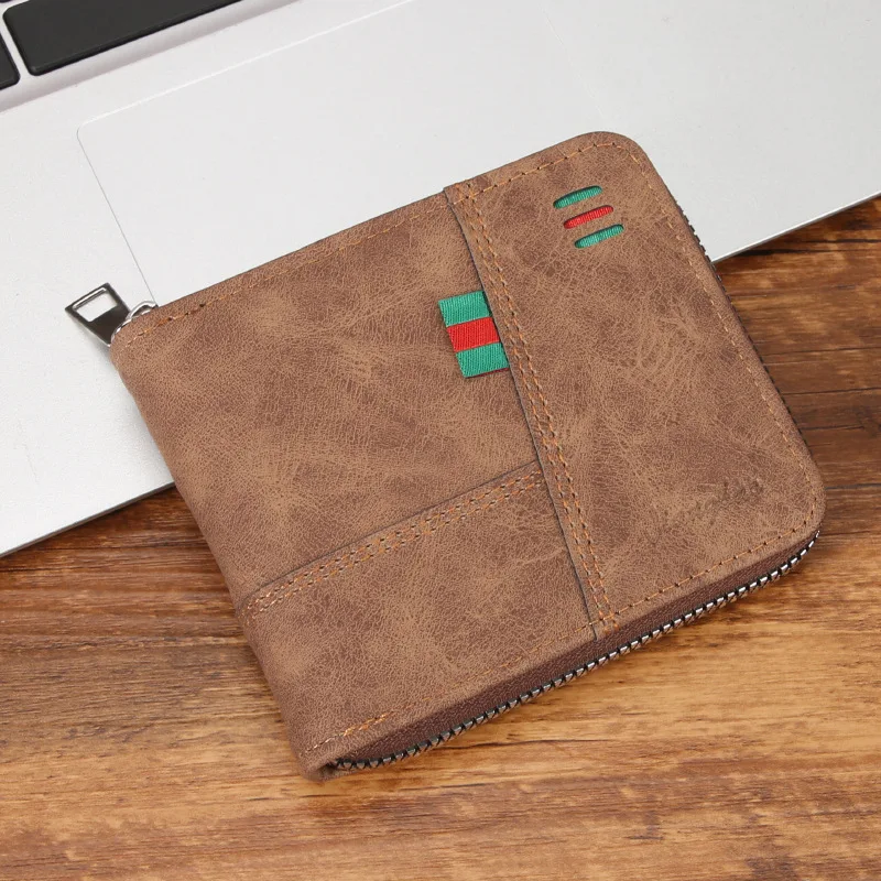 Wallet Zipper Multifunctional Card Bag Integrated Pure Men's Wallet Wallet Wallet Anti Demagnetization Driver's License