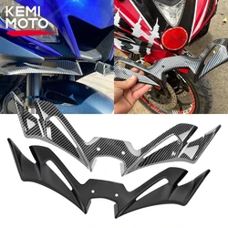 For YAMAHA R3 R25 2019-2022 2023 Front Fairing Winglets Cover Aerodynamic Carbon Fiber Protection Guards Motorcycle Accessories