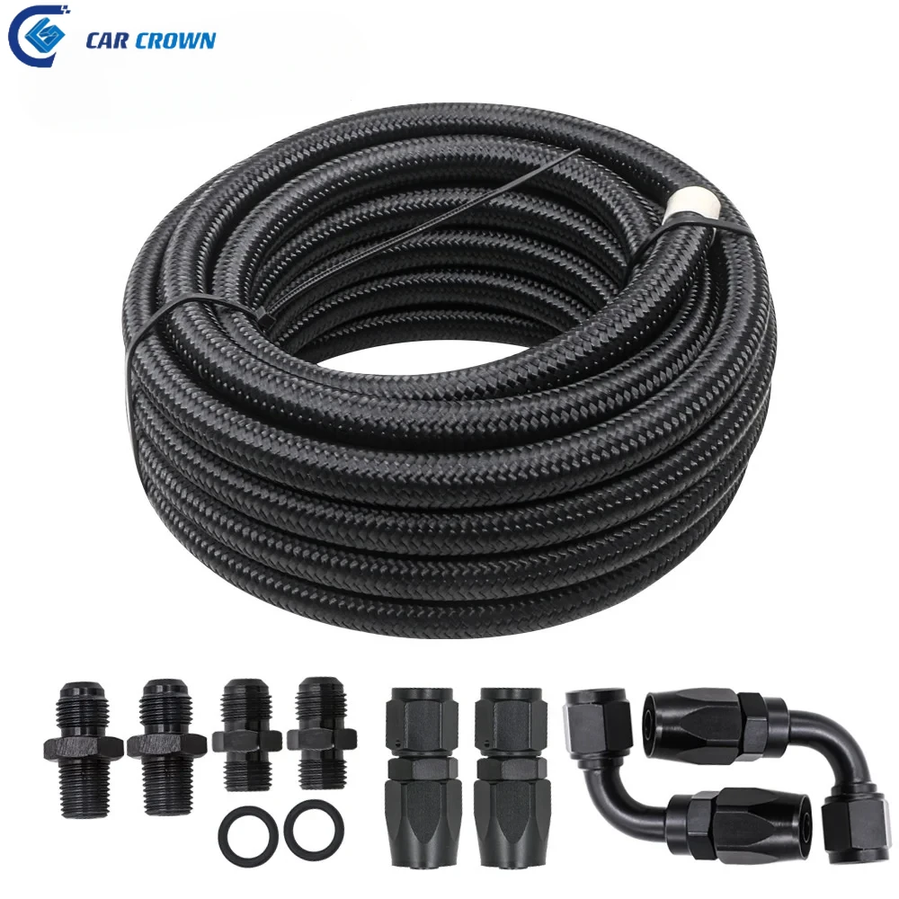 Couronne de voiture pour Automobile 4L60E 4L65E, câble tressé en acier de 15 pieds 6AN, ligne de tuyau de refroidissement de Transmission tressée