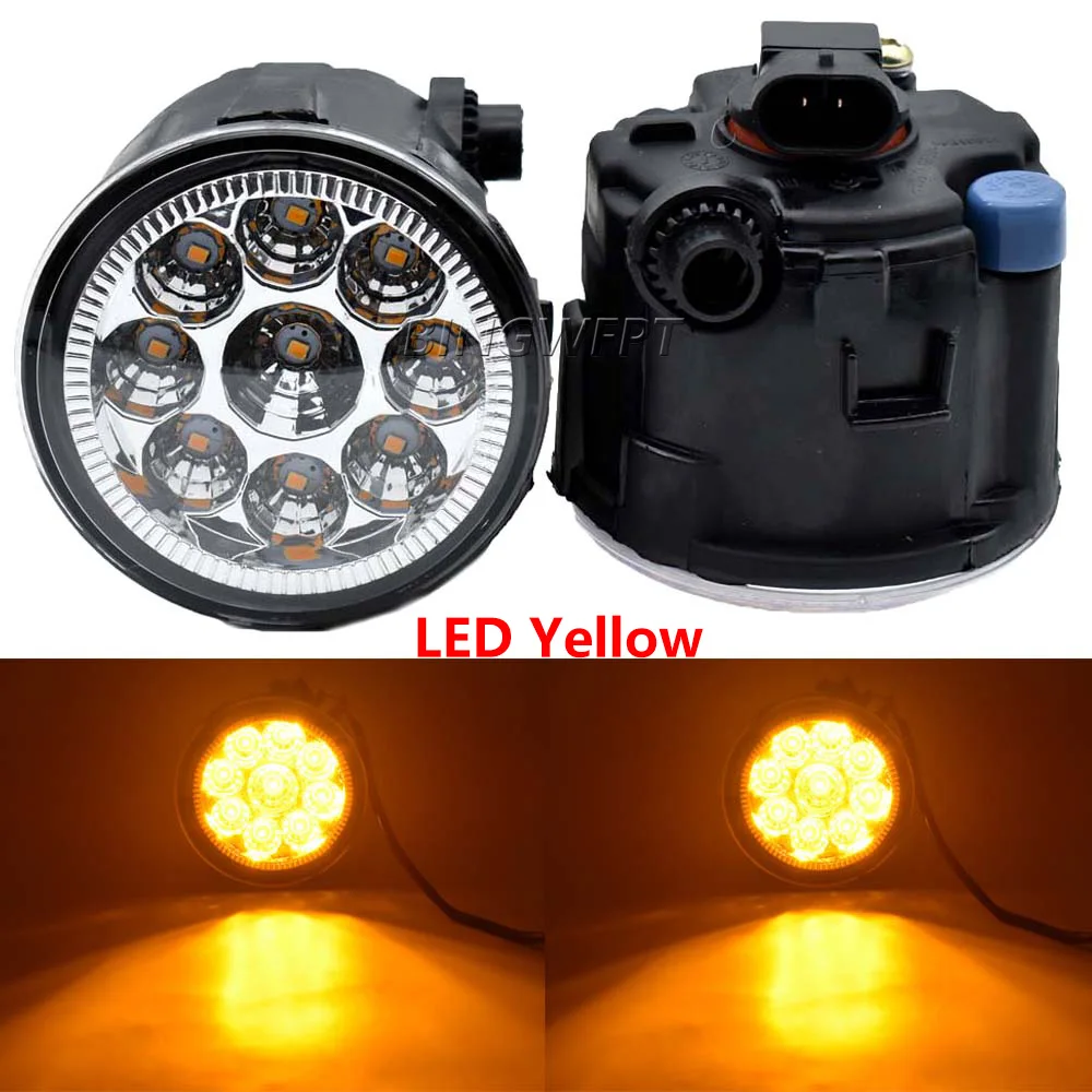 Amortecedor dianteiro do carro LED Fog Lamps, DRL Daytime Running Lamp, 12V Fog Light Assembly, Nissan Tiida C11, 2007-2012, 2pcs por lote