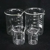 5ml 10ml 25ml 50ml 100ml 150ml 200ml G3.3 Borosilicate Glass Low Form Beaker Chemistry Lab Heavy Wall