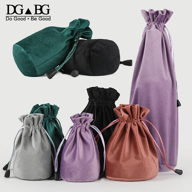 Round Bottom Soft Velvet Gift Bags with Drawstring Pouches for Perfume Tarot Jewelry Party Wedding Favors Candy Cloth Package