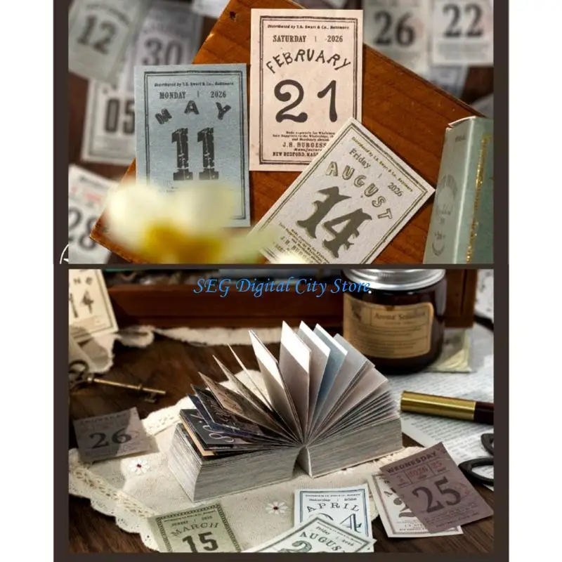 U75B 2026 Small Desk Calendar 365 Day Tearable Paper Calendar For Journaling
