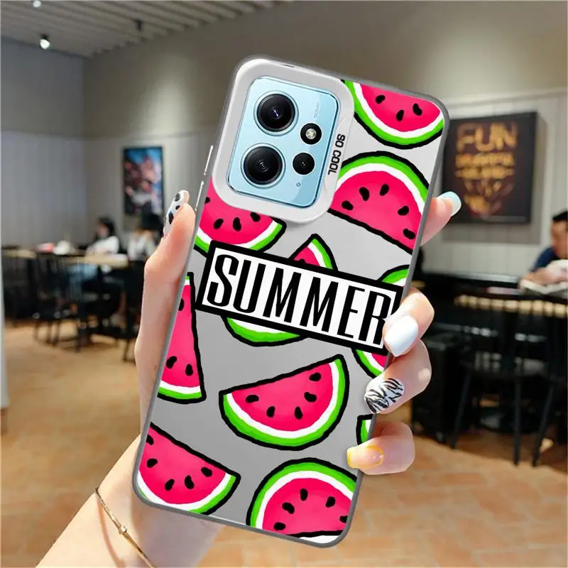 phone cases for Xiaomi Redmi Note 13 12 Pro 5G 11 10S 12S 12pro 10 4G 13pro funda Back Shell Cover Watermelons Summer Cherry