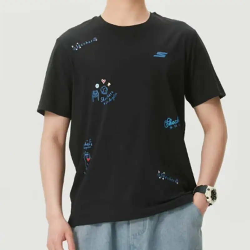 

Skechers Kids T Shirt Short Sleeve Tee Soft Breathable Comfortable Daily Wear Top P226U029-03K8 Latest model