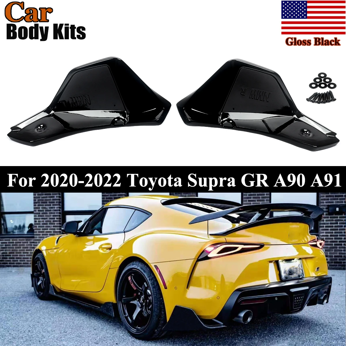 Magickit FOR TOYOTA SUPRA A90 A91 2020 2021 2021 2023 A Pair AG STYLE Rear Bumper End Cap Rear Bumper Side Corner Bodykits