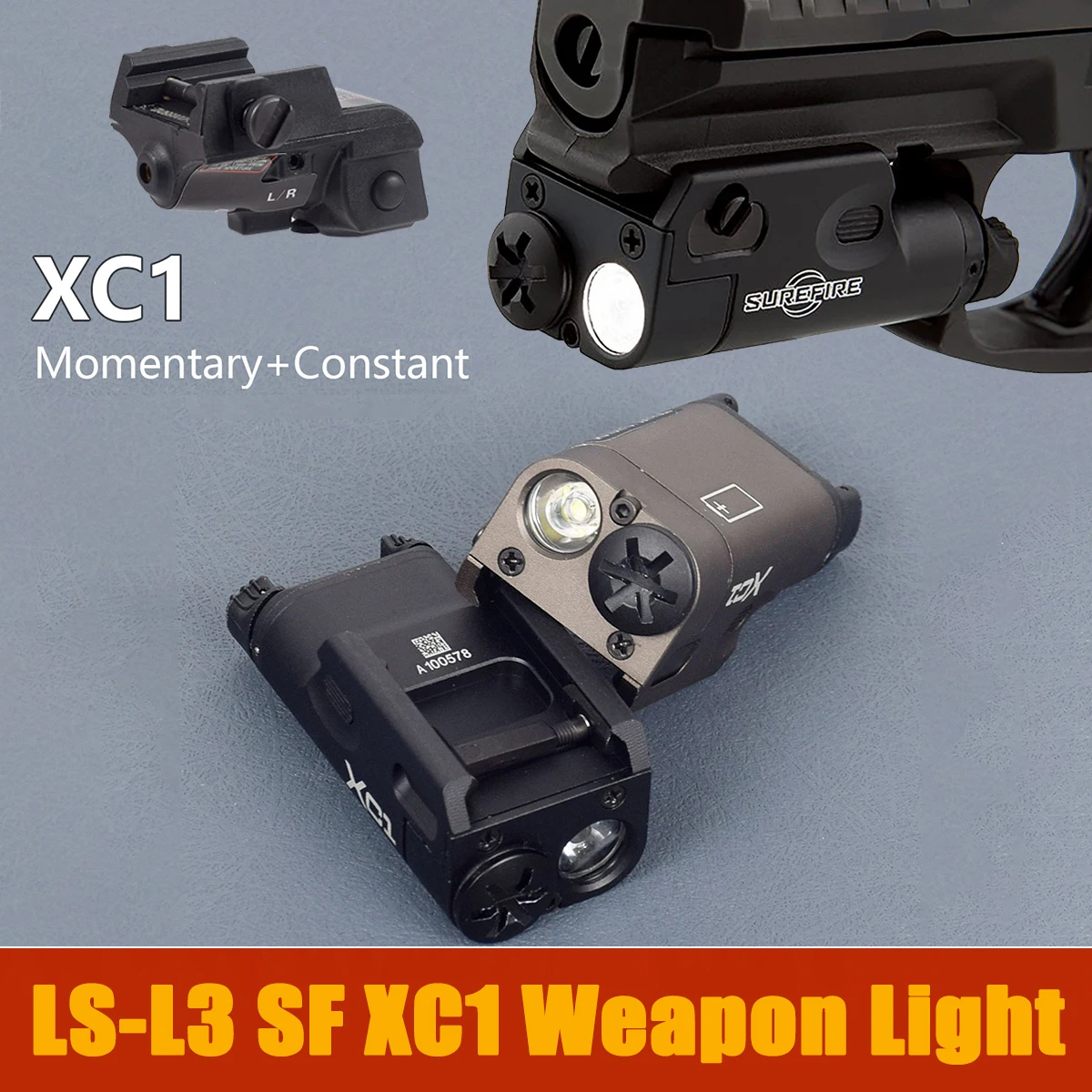 

LS-L3 SF XC1 LED Light Tactical Airsoft Compact Pistol Flashlight For Glock 17 19 Taurus G2C LS-L3 USB Rechargeable Accessories