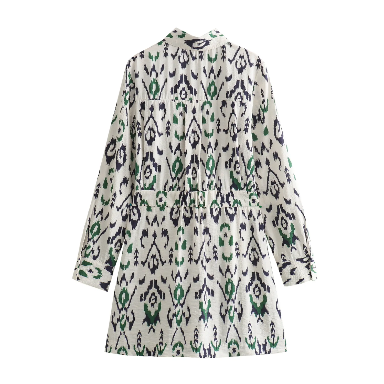 2025 robe femmes imprimer chemise courte décontractée vacances plage style robe à manches longues robe d'été robe élégante