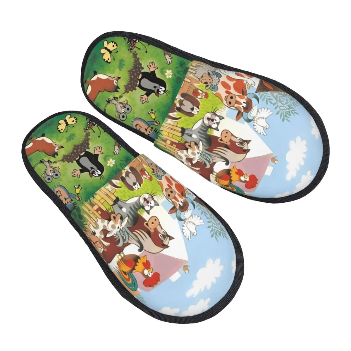 

Уютные тапочки из пены с эффектом памяти The Little Mole на заказ, женская домашняя обувь с милыми героями мультфильмов для отеля