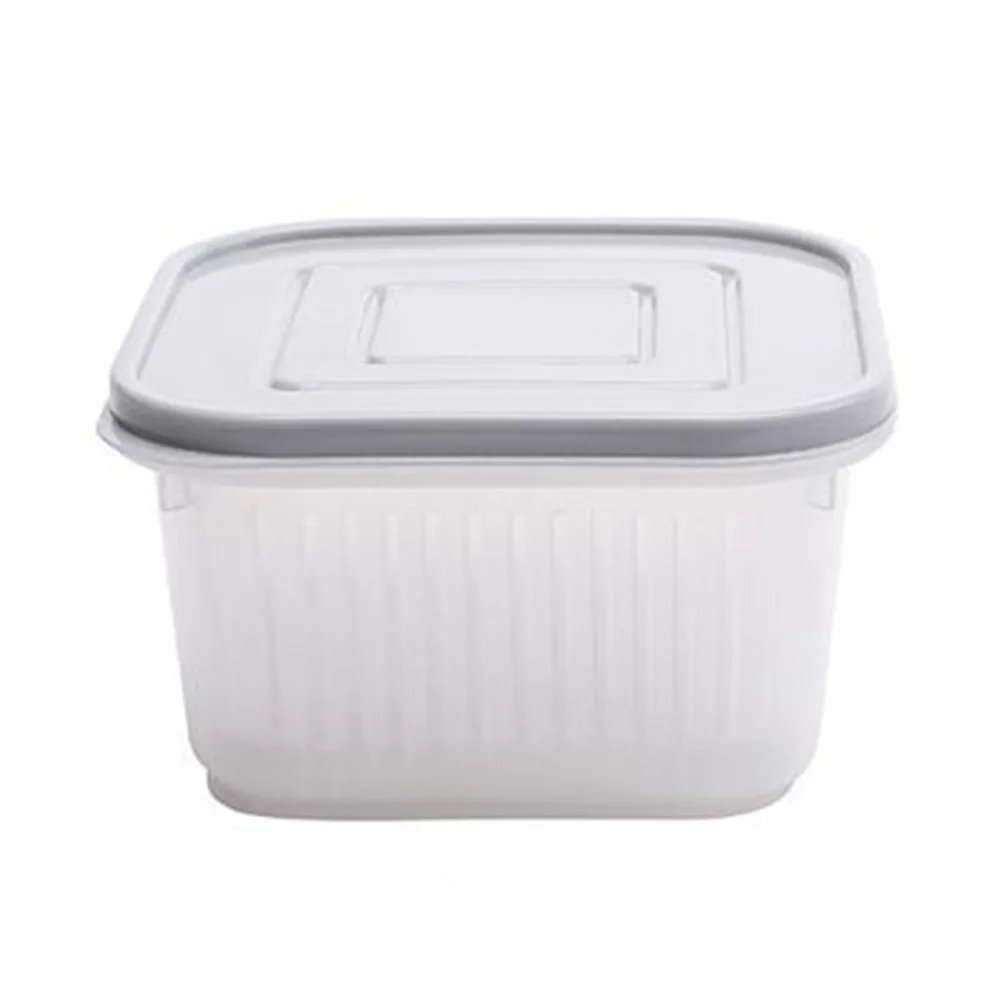 Fresh-Keeping Storage Box 13.5*13.5*7.5cm Adjustable Containers Drain Fresh Box Refrigerator Sealed Storage Box