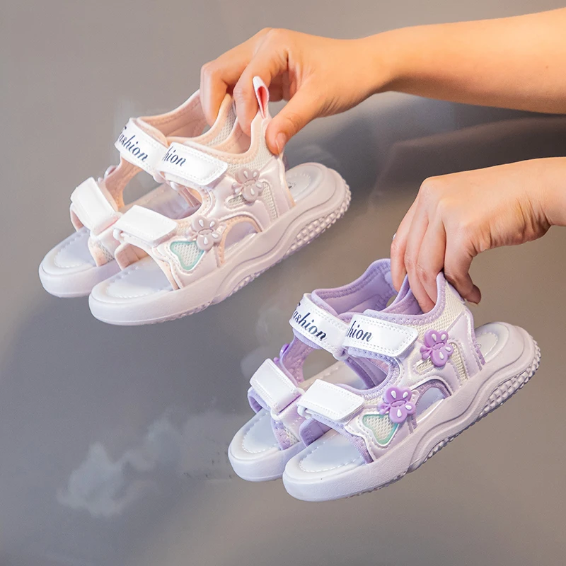 

Little Girls Technical Sandals 2026 New Summer Kids Chunky Water Shoes Non-slip Trendy Versatile School Outdoor Scuba Sandals
