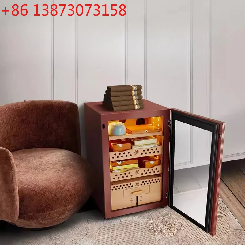 

Скандинавский элитный шкаф для сигар с постоянной температурой и влажностью, хьюмидор для гостиной, винный холодильник из кедрового дерева, домашняя мебель FYC