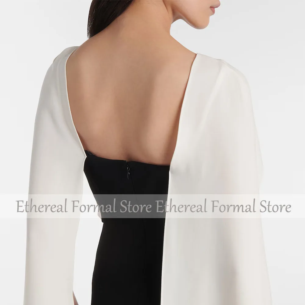 Modern Black Evening Gown For Women Mermaid Formal Party Dress Straps Prom Dress Floor Length Appliques Saudi Arabia Dress