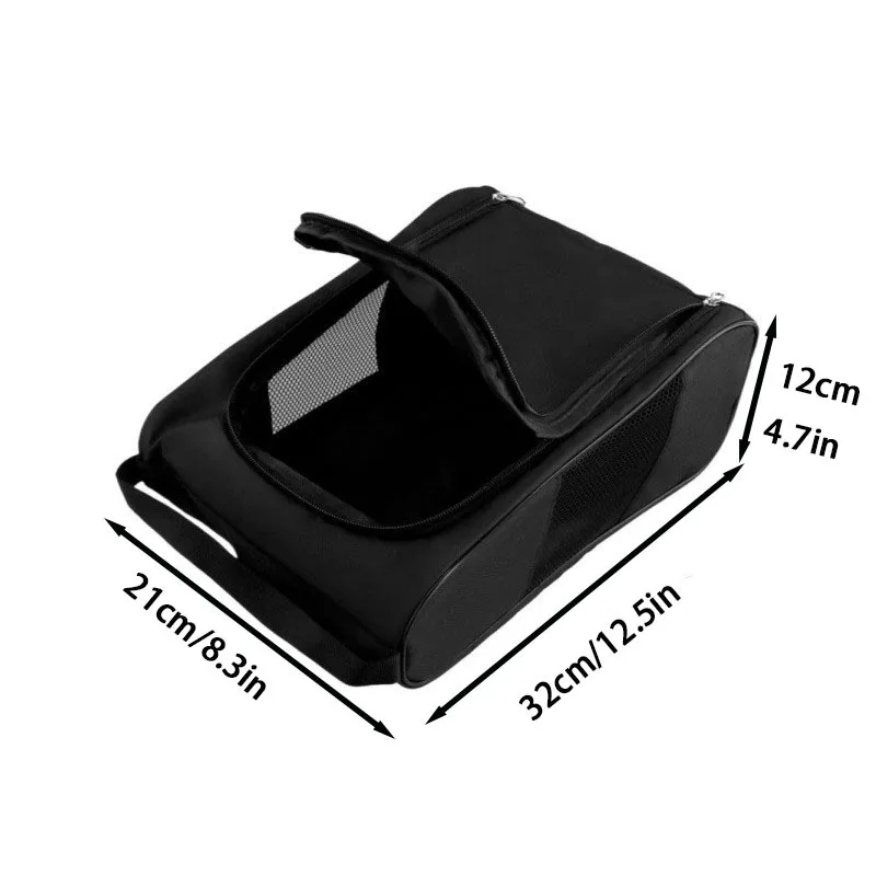 Leichte Tragbare Oxford-Stoff Schuhtasche Atmungsaktive Staubdichte Handtasche für Golf Fußball Tennis Schuhe Aufbewahrungsorganizer – Detail 3