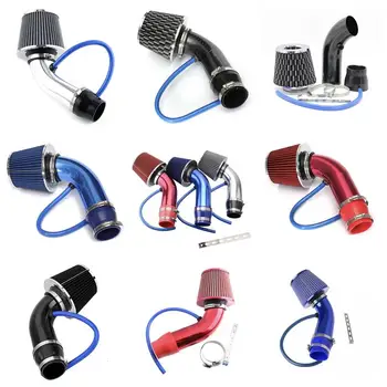 76MM 3&#x27;&#x27; universal automotive modification mushroom head filter air filter air filters intake aluminum pipe kit caliber