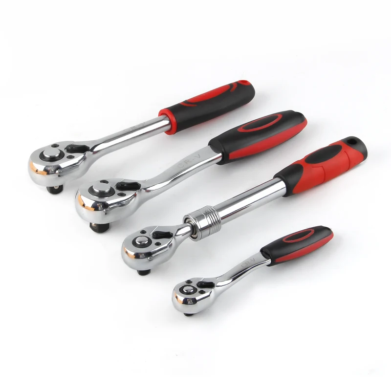 

1/4" 3/8" 1/2" Ratchet Torque Wrench 72Teeth Ratchet Fly Spanner Quick Release Reversible Socket Ratchet Wrench Auto Repair Tool