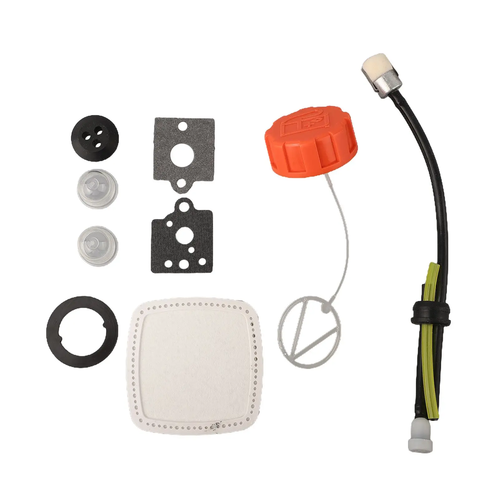 Replacement Black white sliver orange Carburetor Carburetor Kit Air Filter Filter Grommet Assembly Fuel Tank Cap