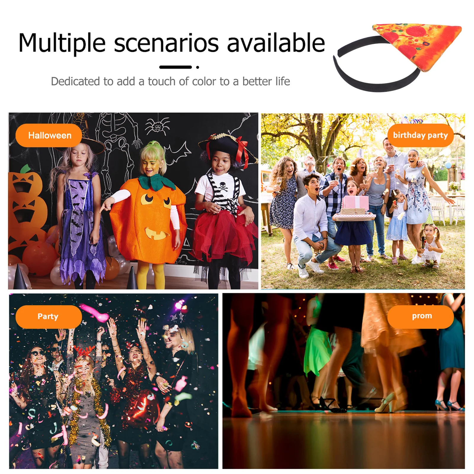 2 stuks pizza hoeden grappige voedsel hoed Halloween cosplay kerst kostuum accessoires voor kinderen en volwassenen feestdecoraties