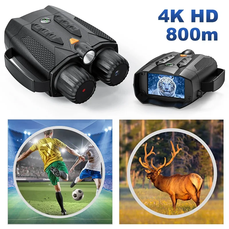 

B48B-наружный телескоп, инфракрасный ночной вид, 4K, 800 м, 10-кратный цифровой зум, цифровой ночной бинокль для охоты, кемпинга, видеорекор