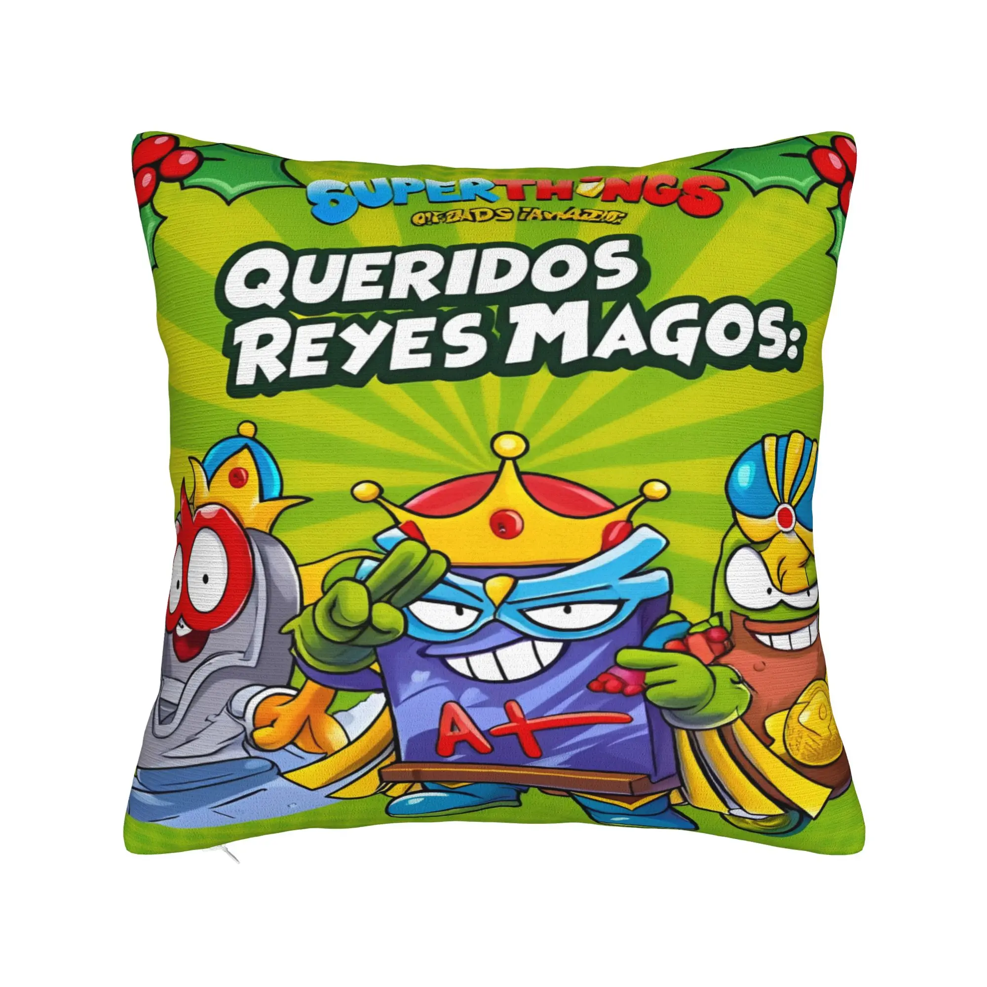 SuperThings Cartoon Square Pillow Cases  Kazoom Power Kindergarten Cushion Covers Awesome Decorative Pillowcase for Sofa 40*40cm