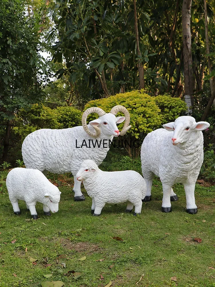 

MJY FRP simulation sheep garden landscape animal goat garden kindergarten decoration