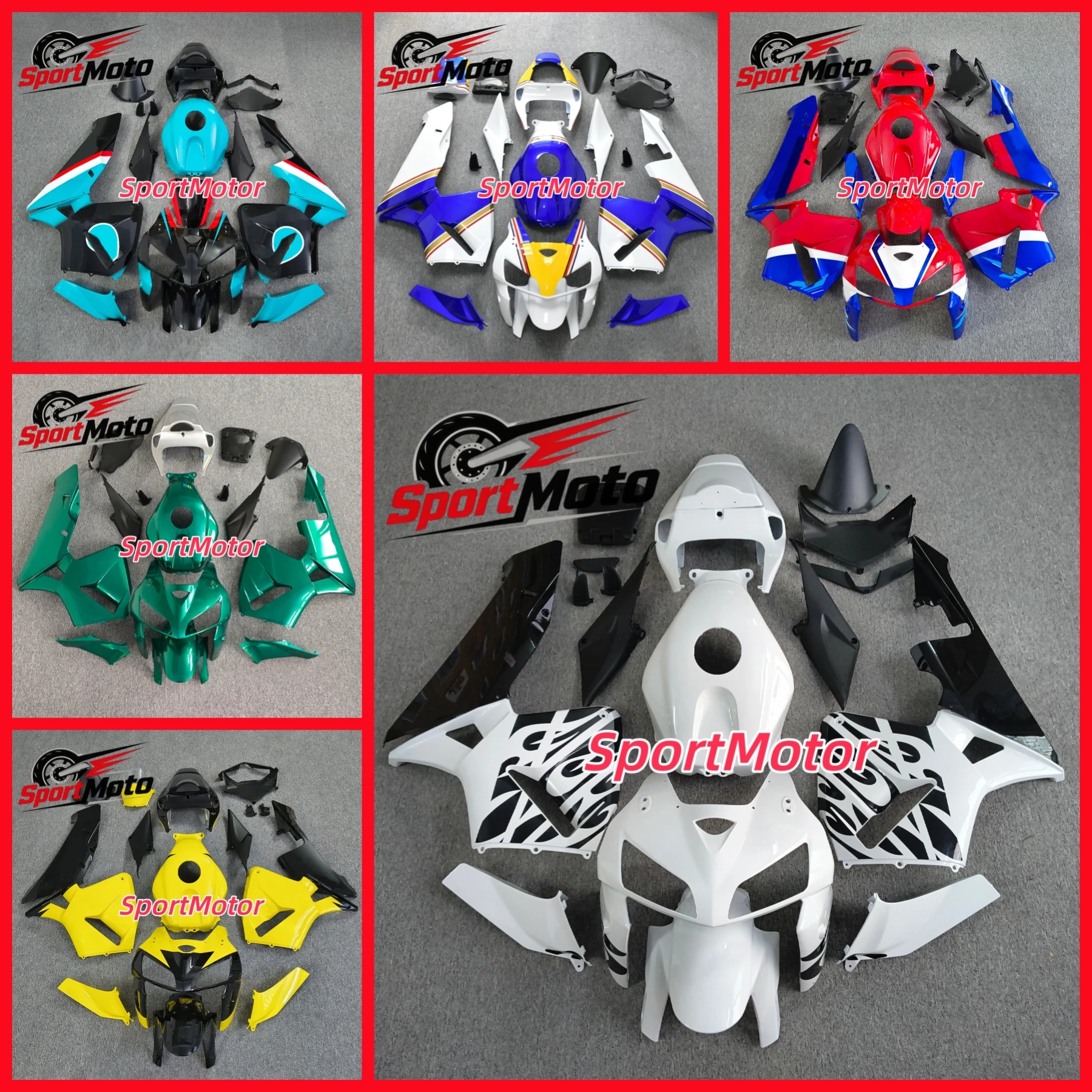 The motorcycle fairing kit is suitable for CBR600RR 2005 2006 FOR CBR600 F5 05 06 fairing orange white gray black red blue yello