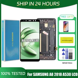 AAA+ A530 A530F A530F/DS Display With Frame For Samsung Galaxy A8 2018 Lcd Display Touch Screen Digitizer Assembly Replacement