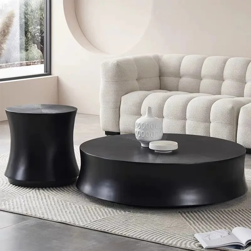 

Vintage Black Coffee Table Professional Room Decor Beauty Wooden Cute Big Size Side Table Modern Meubles Space Saving Furniture