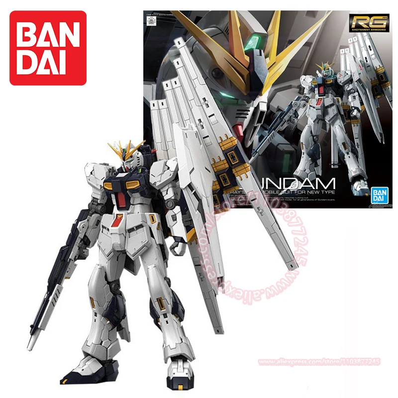 

BANDAI RX-93 V GUNDAM RG 1/144 Assembled Model Peripheral Toys Action Figures Joints Movable Tabletop Ornaments Decoration