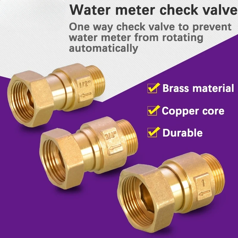 Water Meter Check Valve Vertical Household Anti-backflow 1 ⁄ 2 