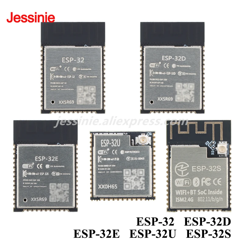 5pcs/1pc ESP32 ESP-32/32D/32E/32U/32S PCB Board Wi-Fi+Ble Dual Core Wireless 32-bit MCU Module